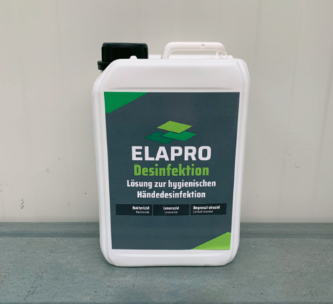 Kanister mit Desinfektionsmittel von ELAPRO
